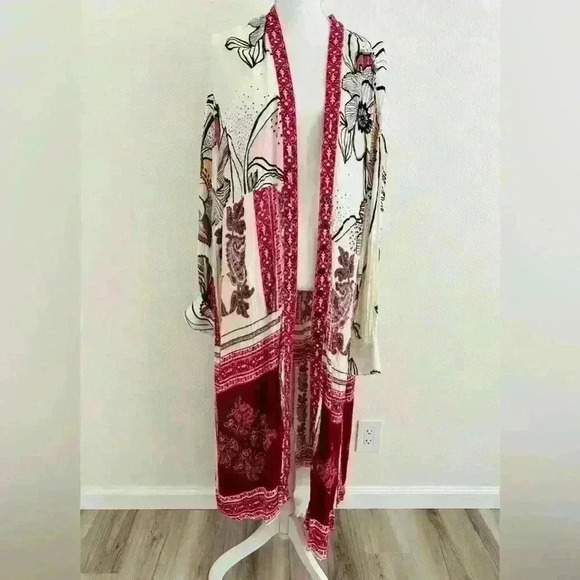 Free People C’est Moi Maxi Kimono Size Large - Picture 4 of 12